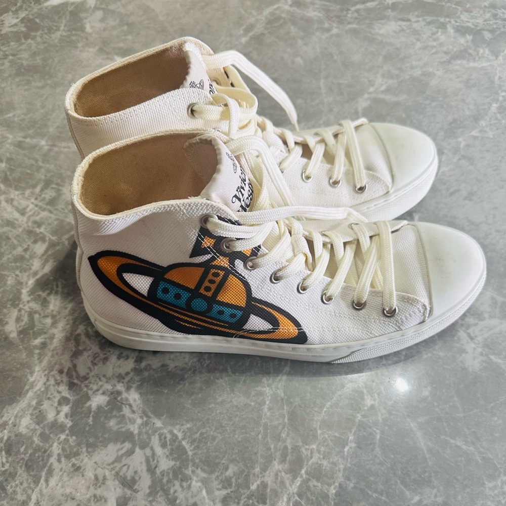 Vivienne Westwood Men's Flimsoll High-Top Sneakers A401 75636091 W SZ 10 $1000 - Picture 6 of 10